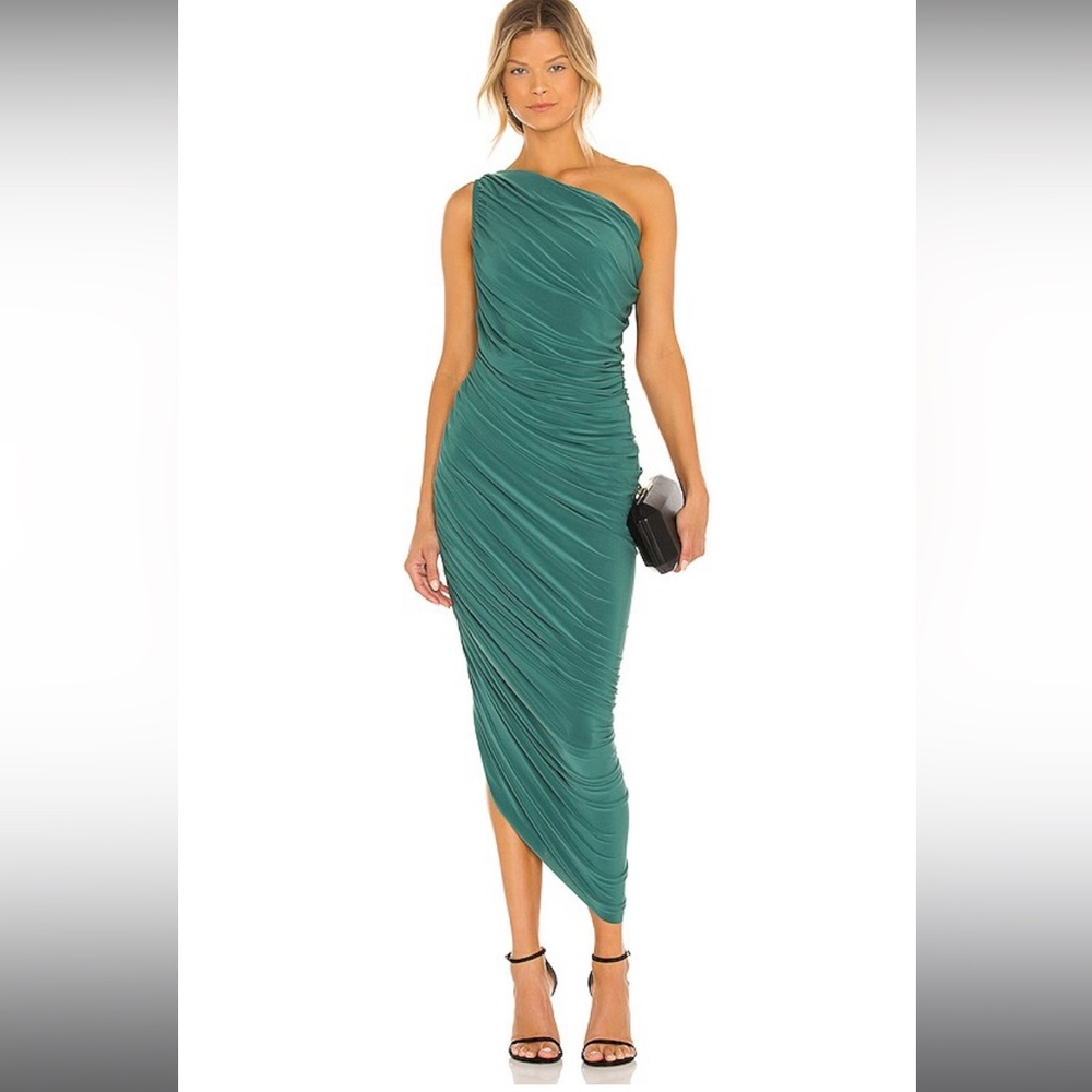 Norma Kamali Mountain Green Diana Gown
